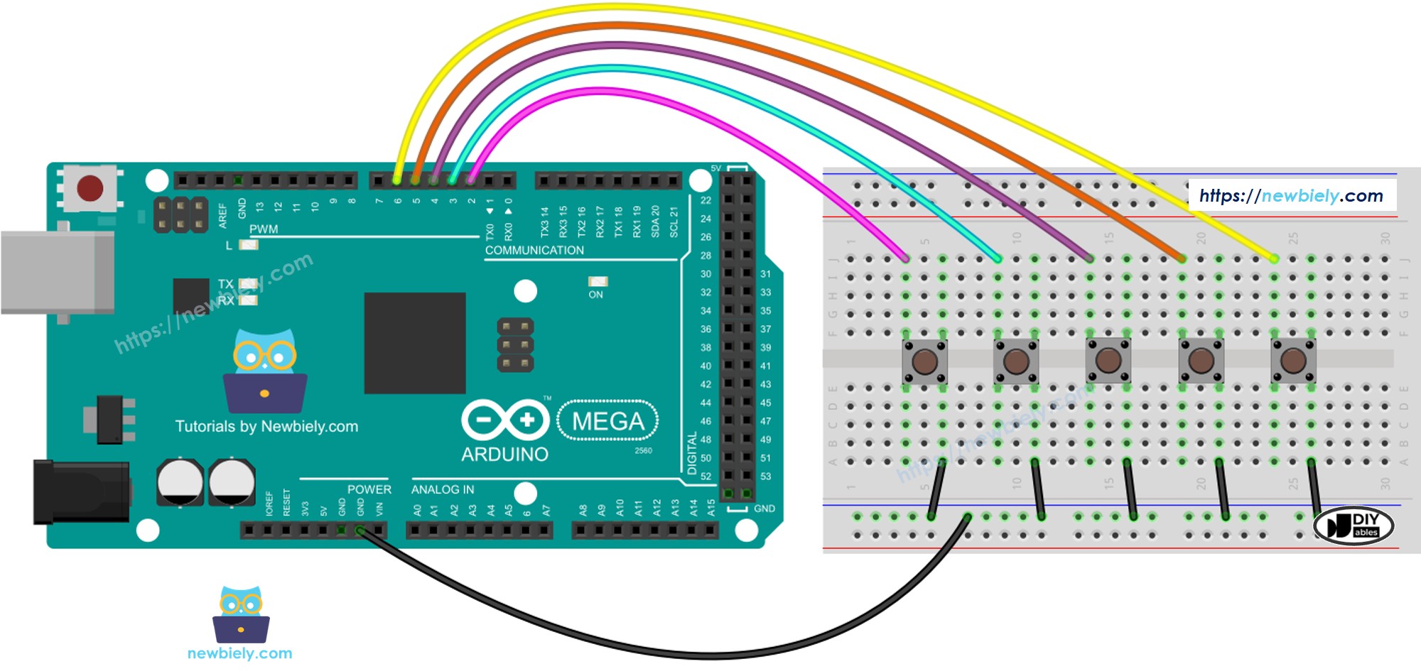 Arduino Mega Button Library Wiring Diagram