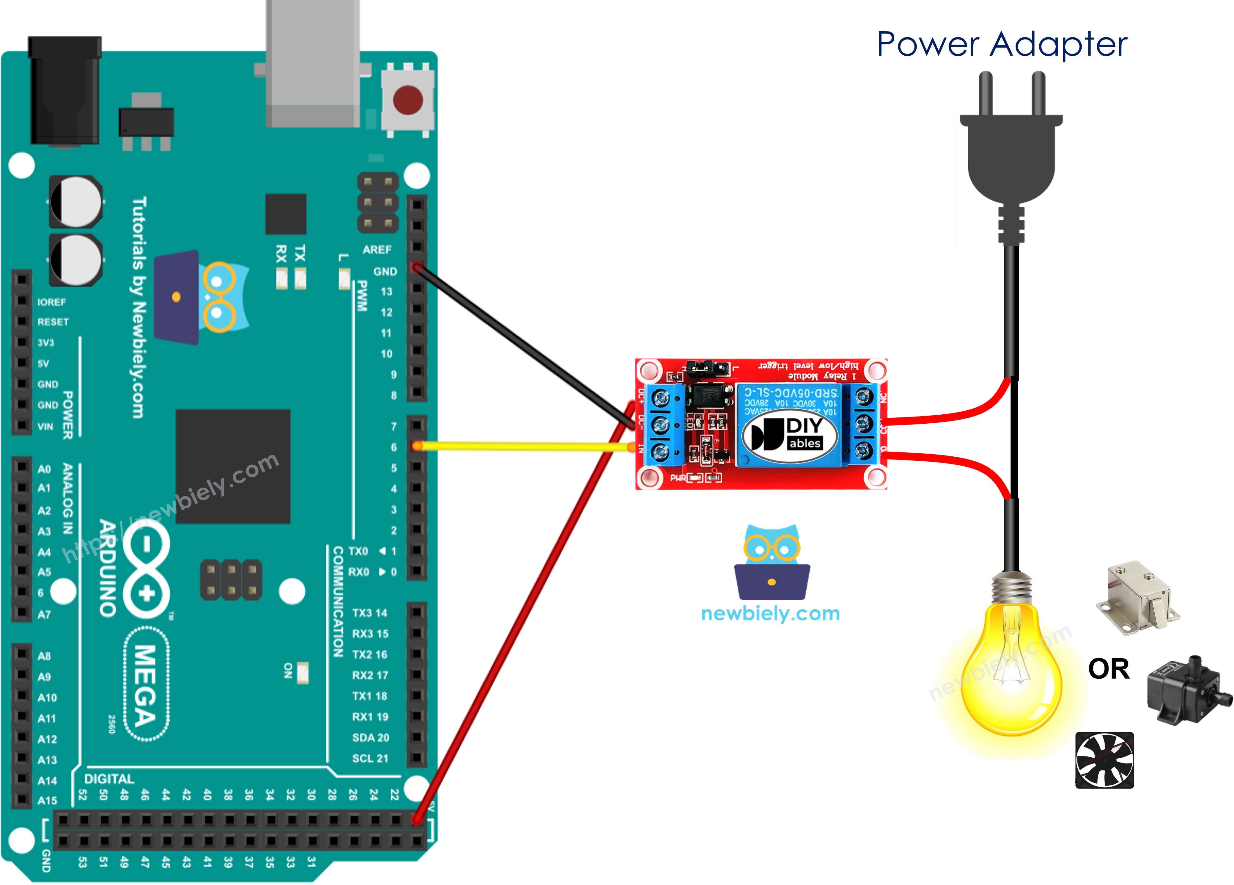 Arduino Mega Relais Schaltplan