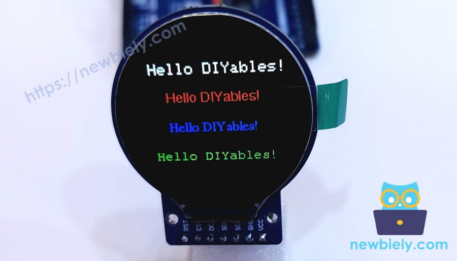 Arduino Mega Rundes Kreisförmiges TFT LCD Display Bildschirm Externe Schriftart