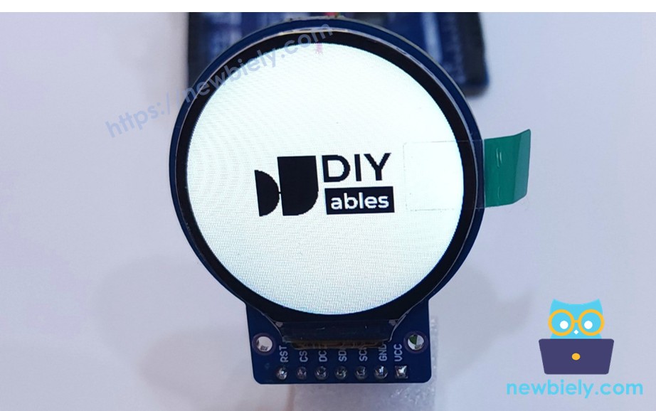 Arduino Mega Rundes Kreisförmiges TFT LCD Display Bildschirm zeigt Bild von SD-Karte