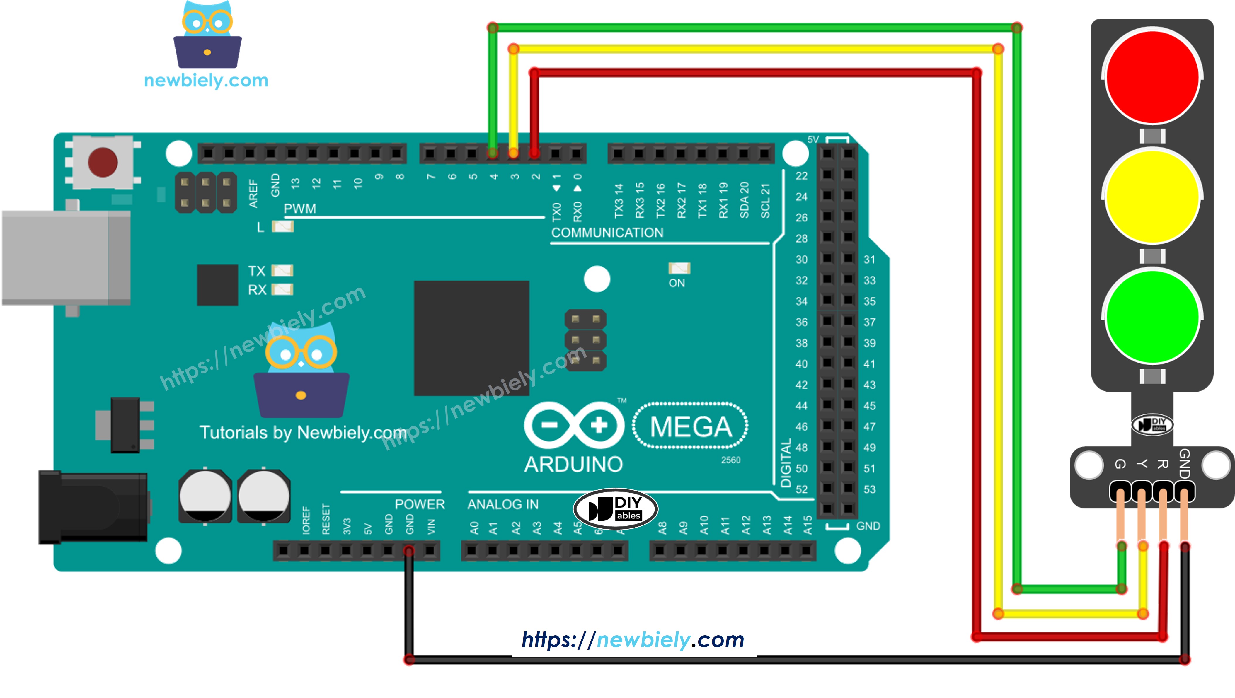 Arduino Mega Ampel Schaltplan