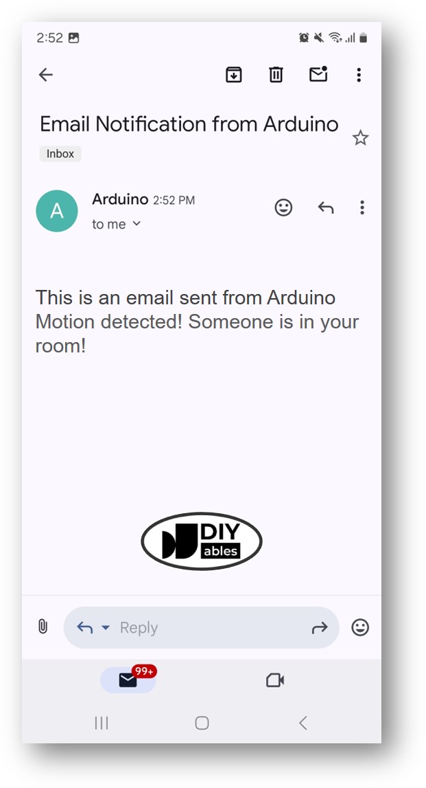 Arduino Bewegungssensor E-Mail