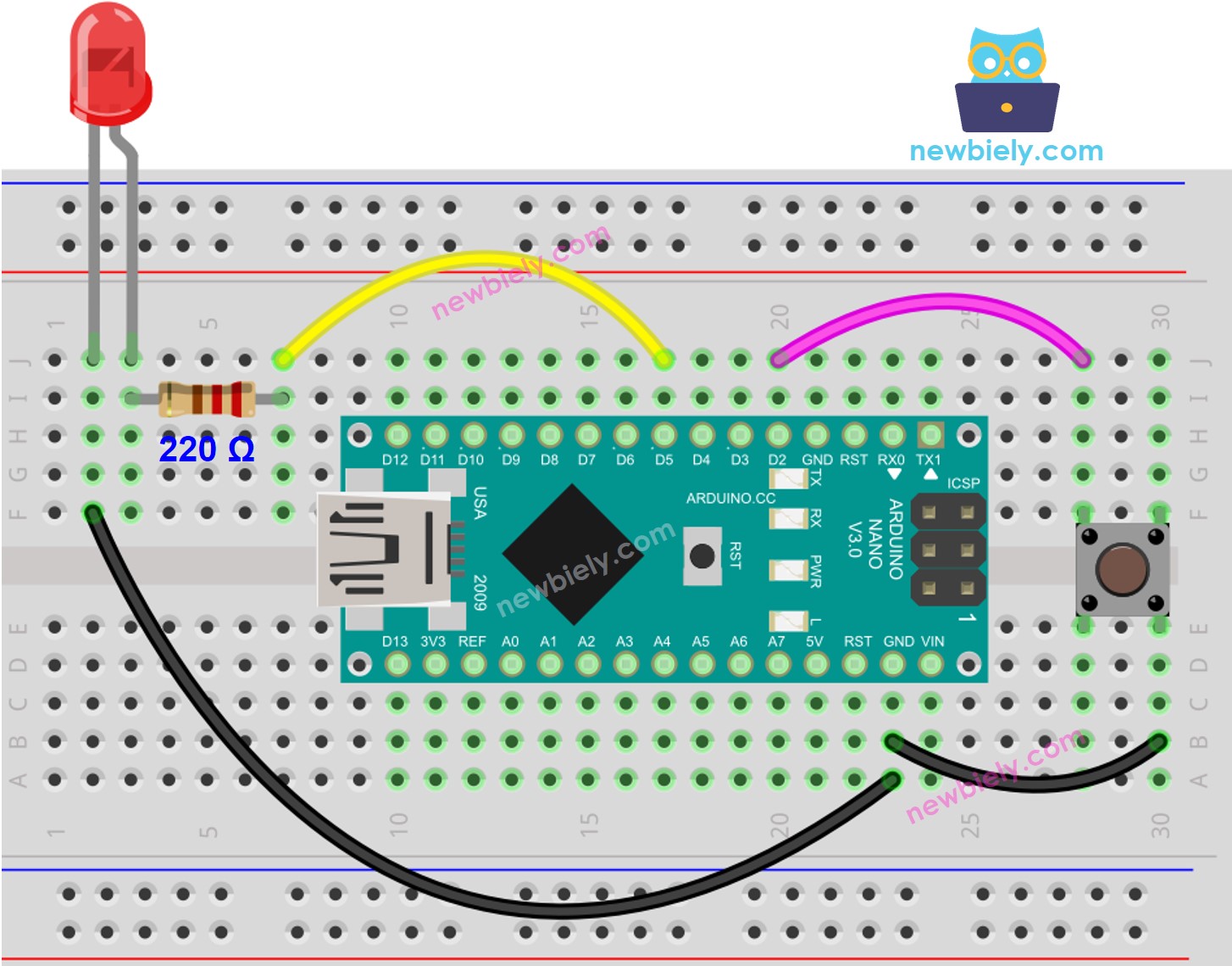 Arduino Nano LED-Schaltplan