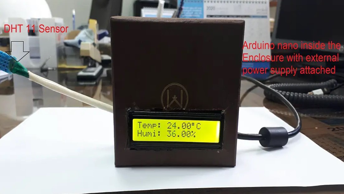 Arduino Nano Anzeige von Temperatur und Luftfeuchtigkeit auf dem LCD