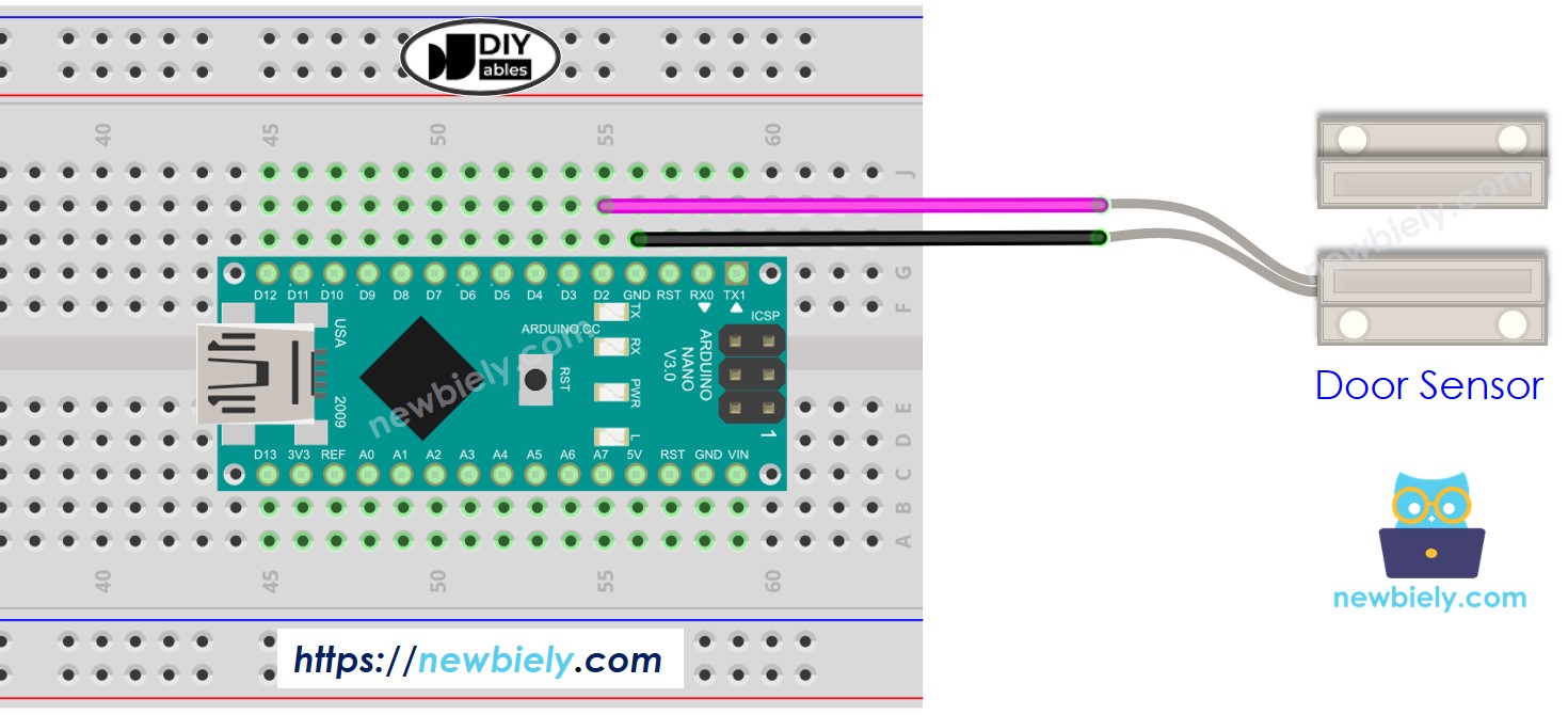 Schaltplan für Arduino Nano Türsensor