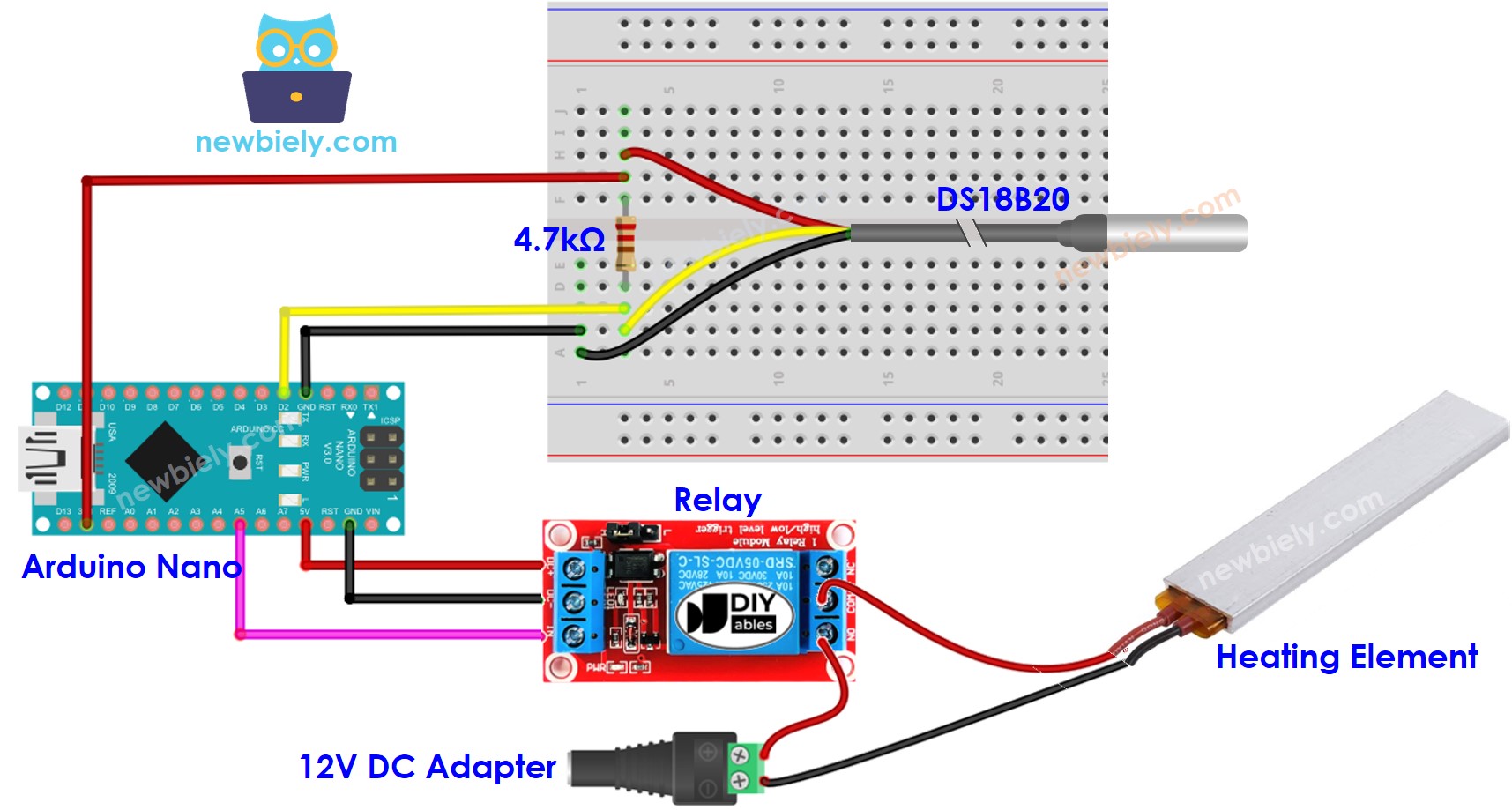 Schaltplan für das Heizelement mit Arduino Nano