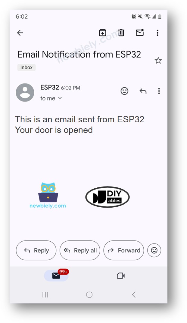 Arduino Nano ESP32 Türsensor E-Mail