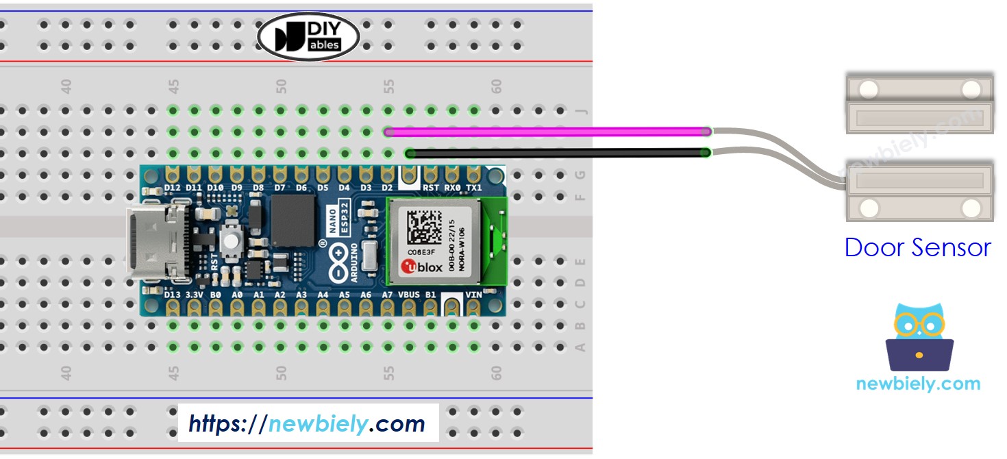 Arduino Nano ESP32 Türsensor-Schaltplan
