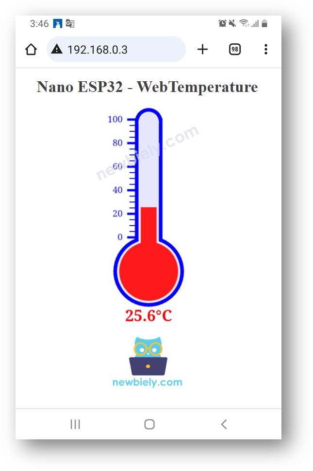 Arduino Nano ESP32 Temperatur-Webserver