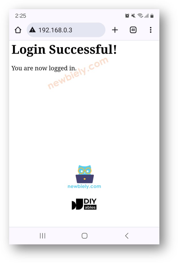 Arduino Nano ESP32 Webseiten-Login