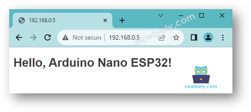 Arduino Nano ESP32 Webserver