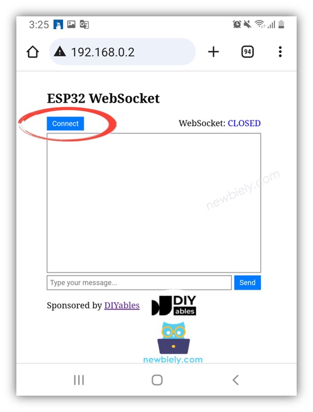 Arduino Nano ESP32 WebSocket Webbrowser