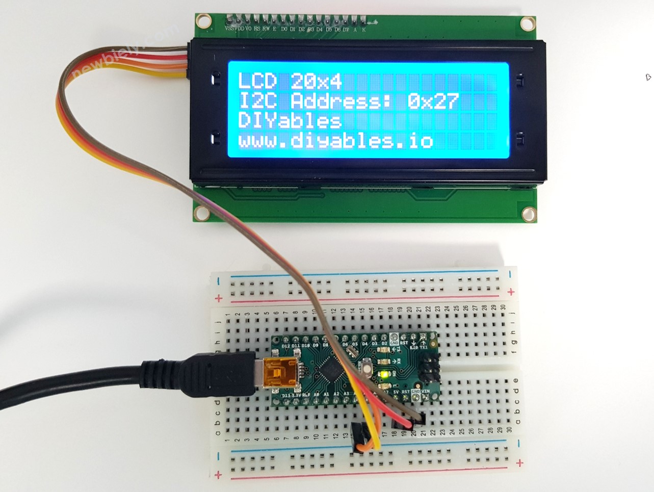 Arduino Nano: Text auf dem LCD-Display anzeigen