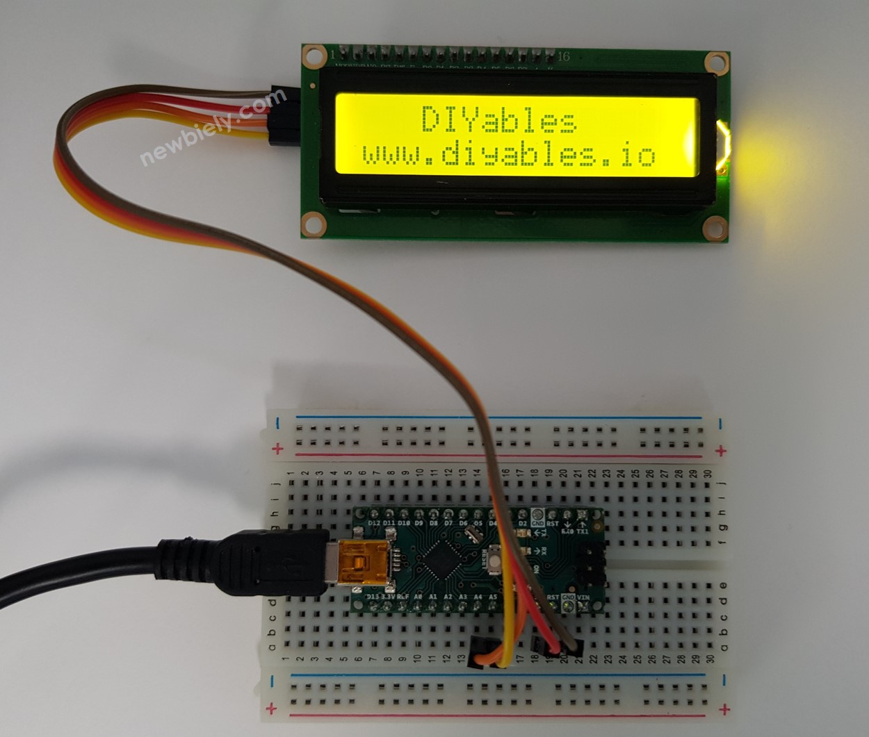 Arduino Nano: Text auf dem LCD anzeigen