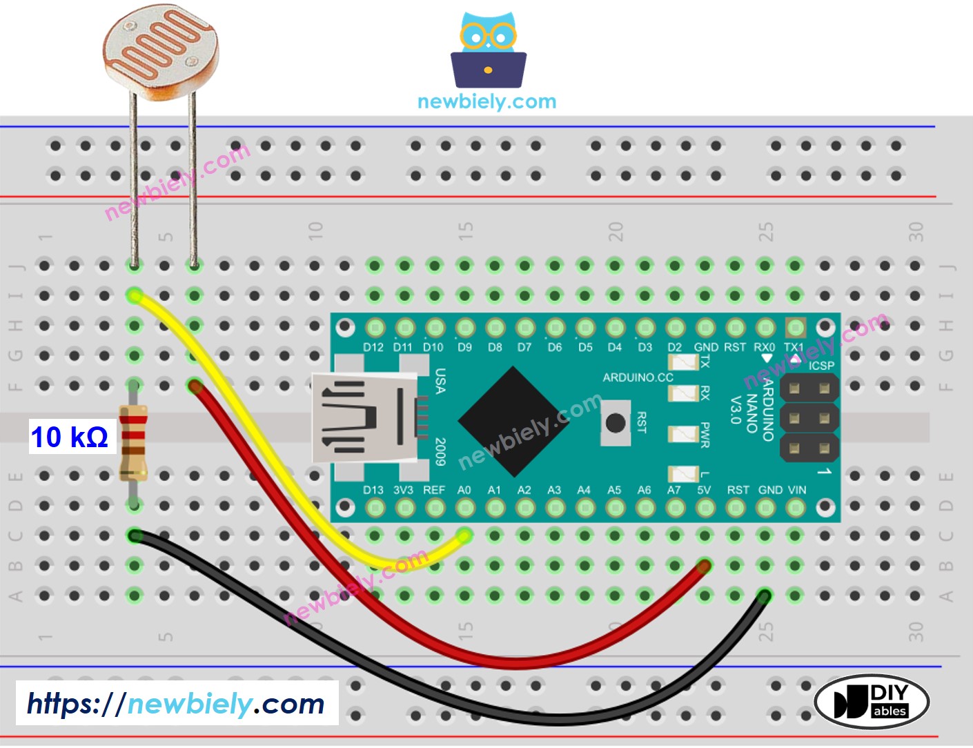 Arduino Nano Lichtsensor-Schaltplan