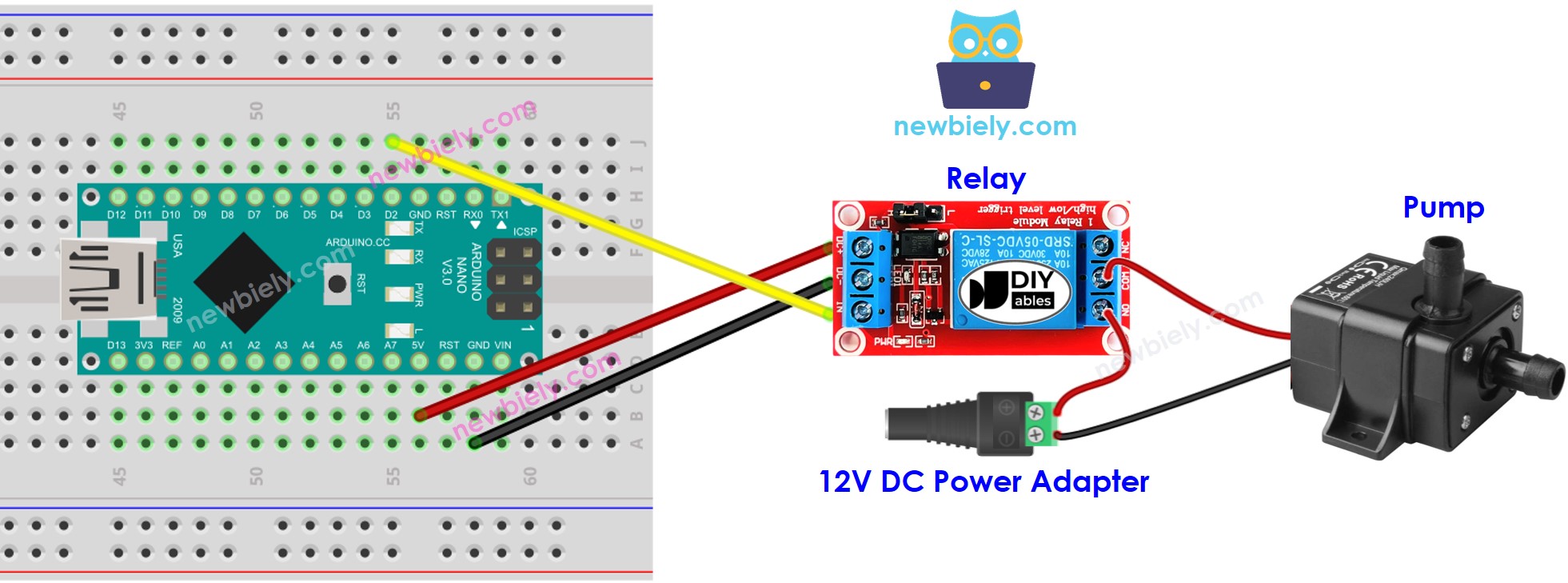 Schaltplan für eine Pumpe mit Arduino Nano