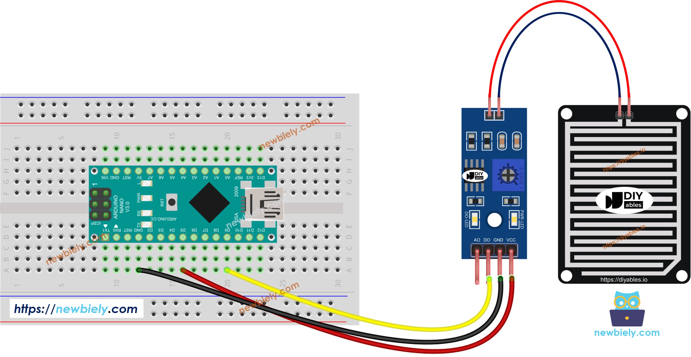 Arduino Nano Regen-Sensor-Schaltplan