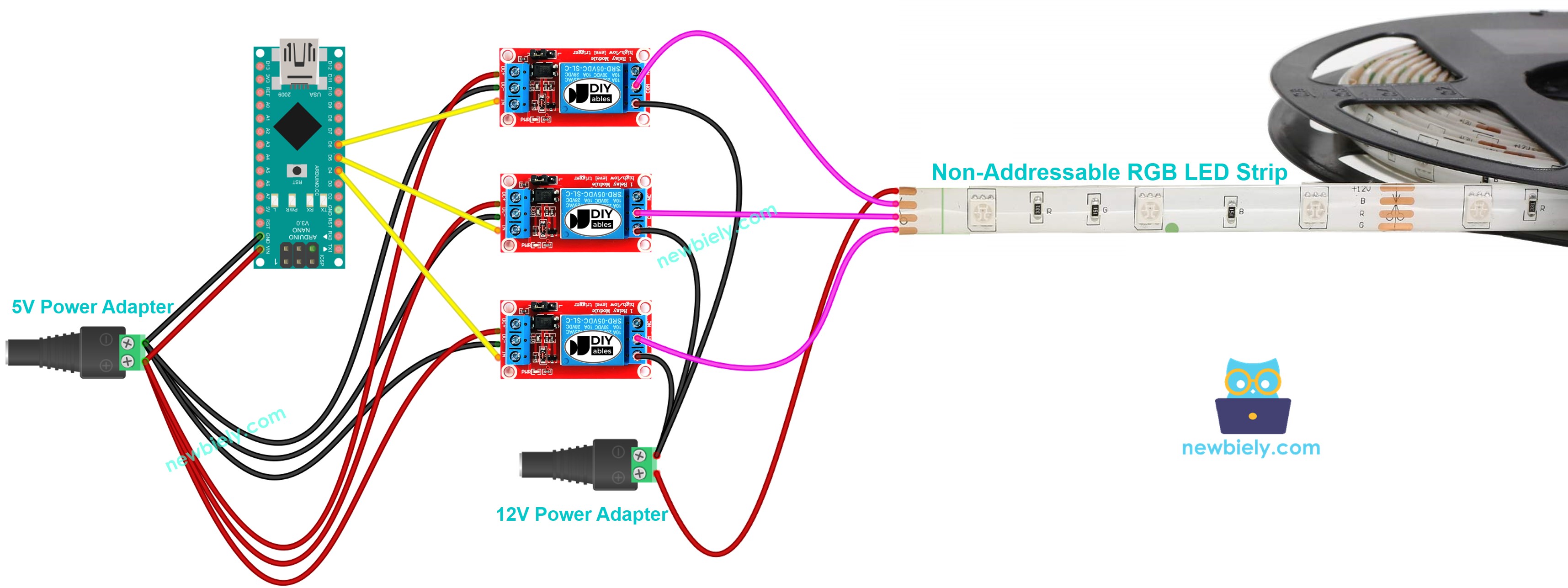 Arduino Nano 12V LED-Streifen-Schaltplan