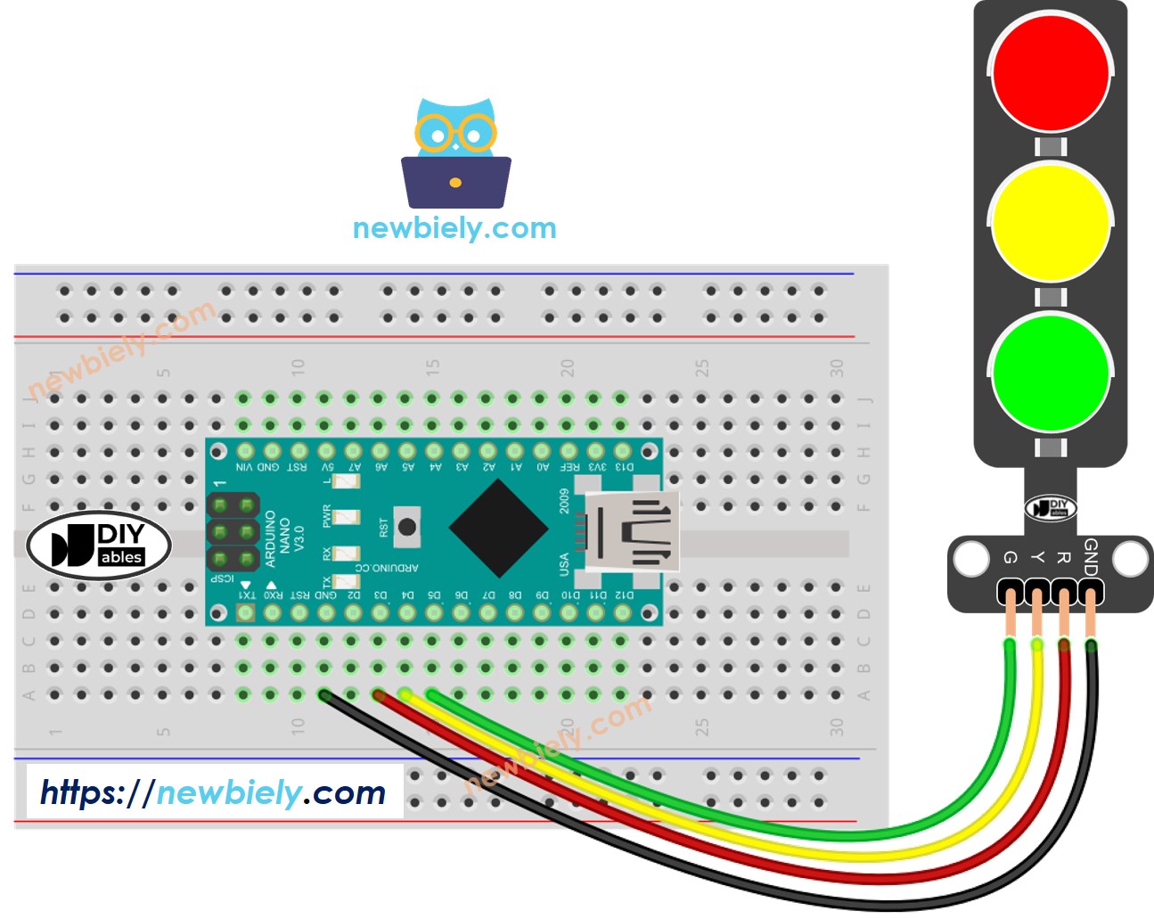 Arduino Nano Ampel-Schaltplan