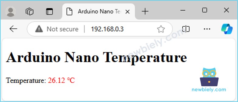 Arduino Nano Webserver automatisches Neuladen