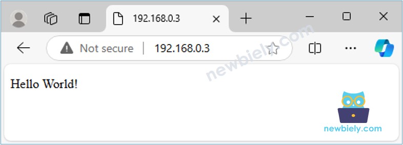 Arduino Nano Webserver Hallo Welt