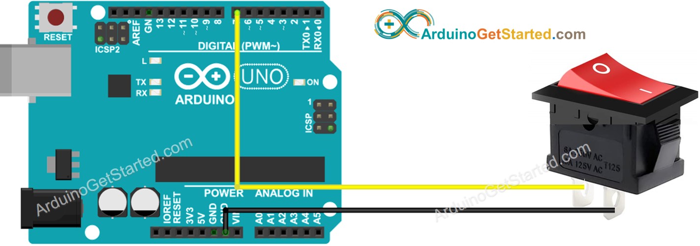 Arduino Ein/Aus-Schalter Schaltplan
