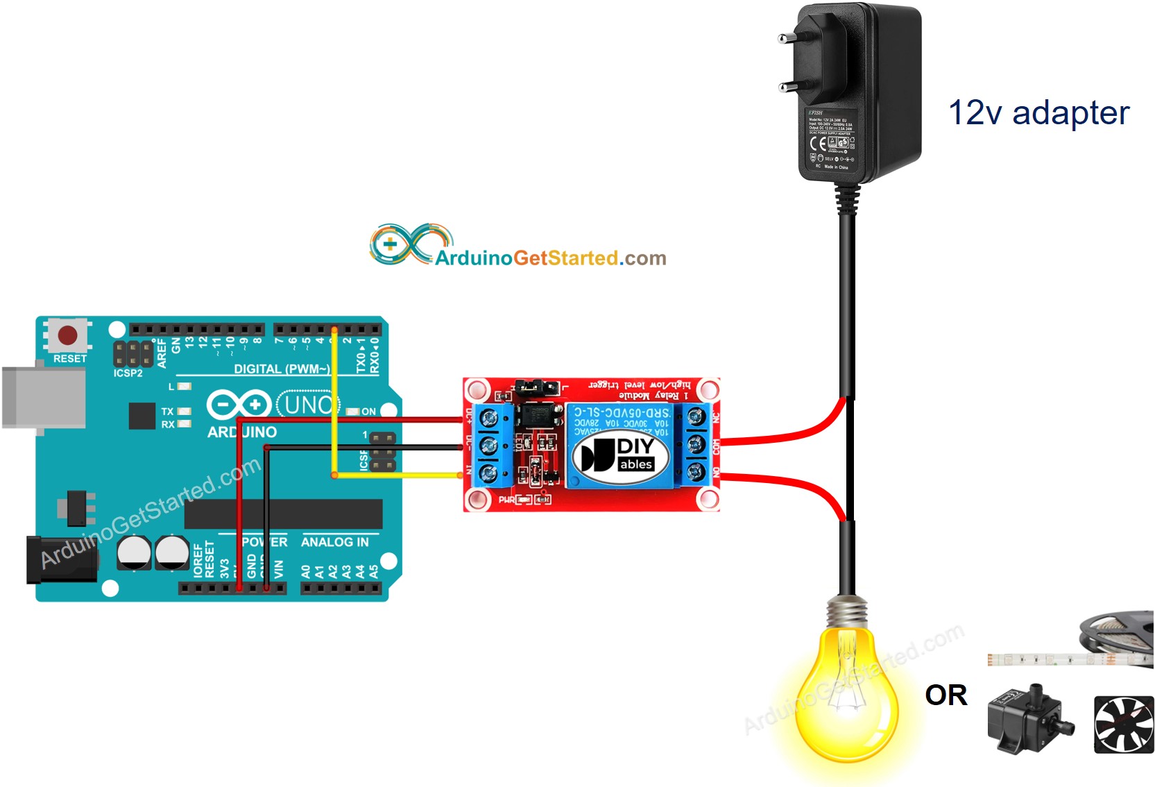 Arduino-Relais-Schaltplan