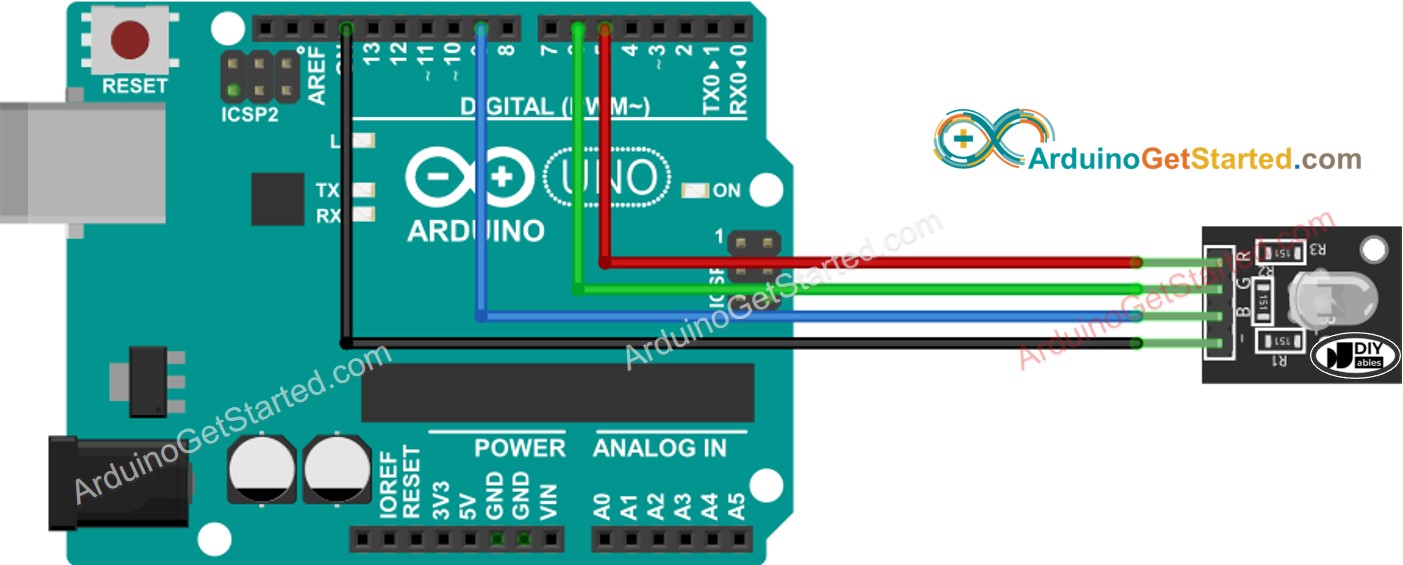 Arduino RGB-LED-Modul-Schaltplan