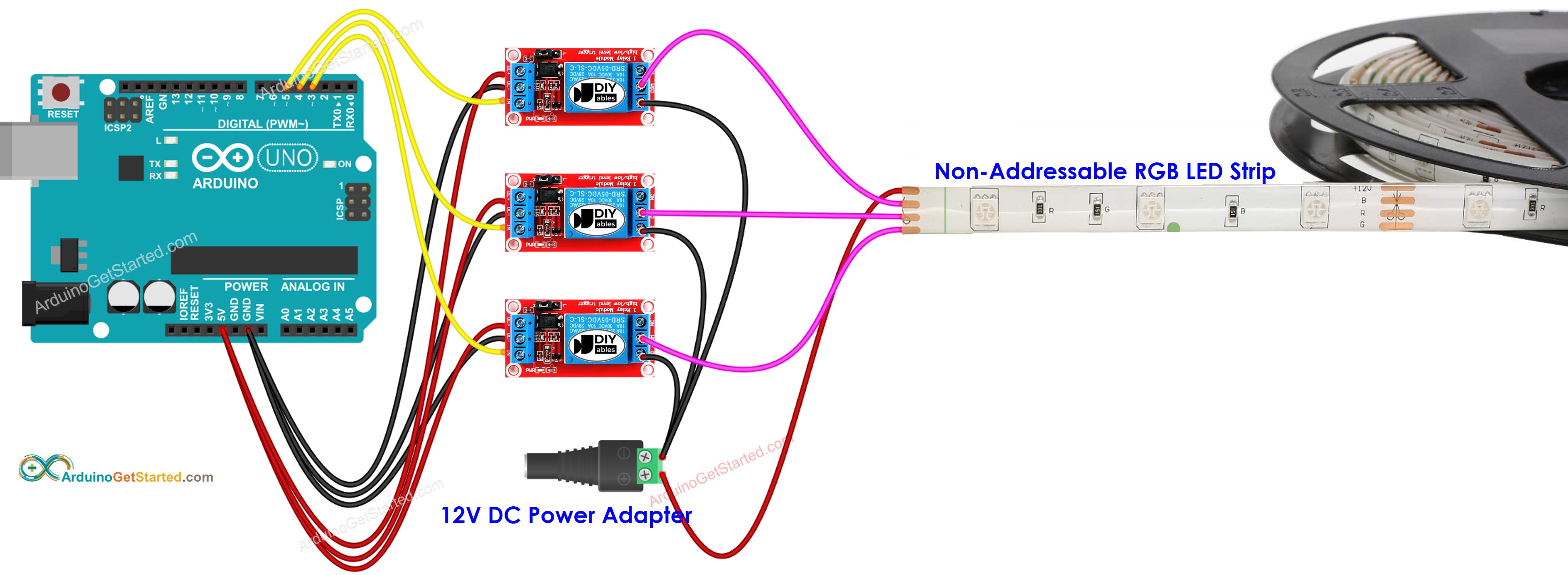 Arduino 12V LED-Streifen-Schaltplan