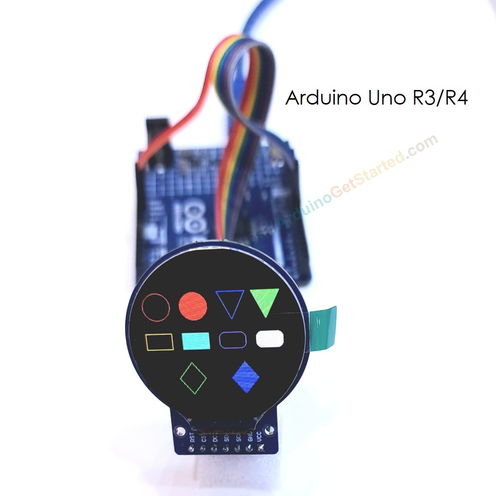 Arduino runder kreisförmiger TFT-LCD-Display Formen zeichnen