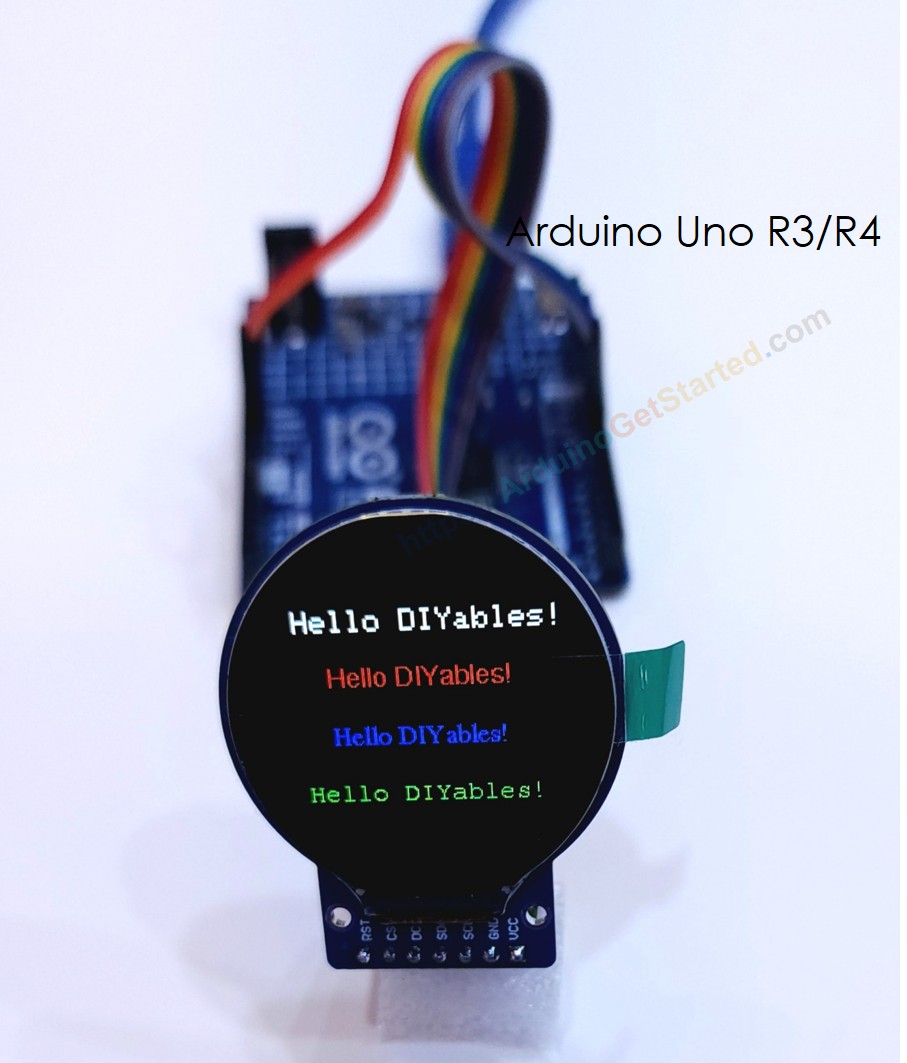 Arduino rundes TFT-LCD-Display mit externer Schriftart