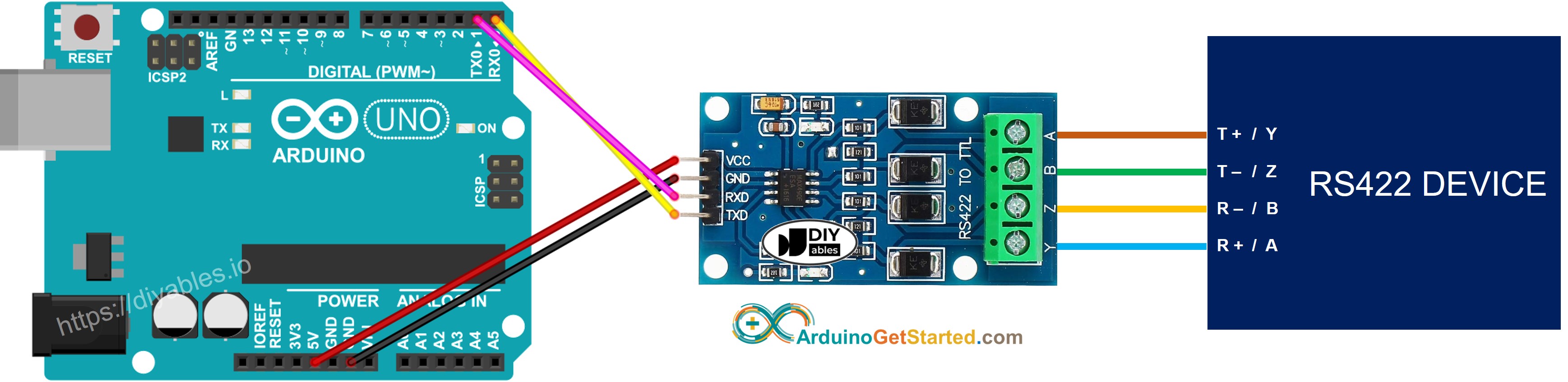Arduino TTL zu RS-422-Verdrahtungsdiagramm