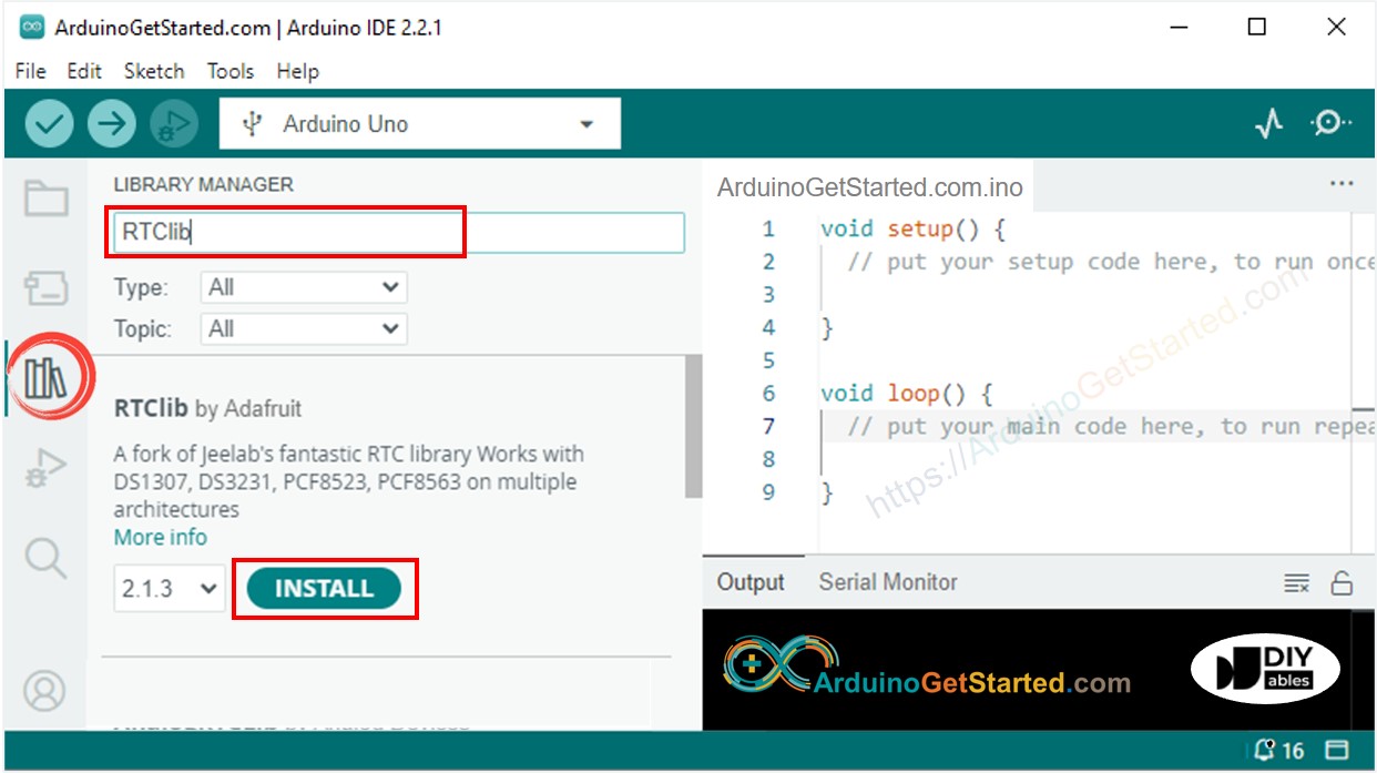 Arduino Echtzeituhr-Bibliothek