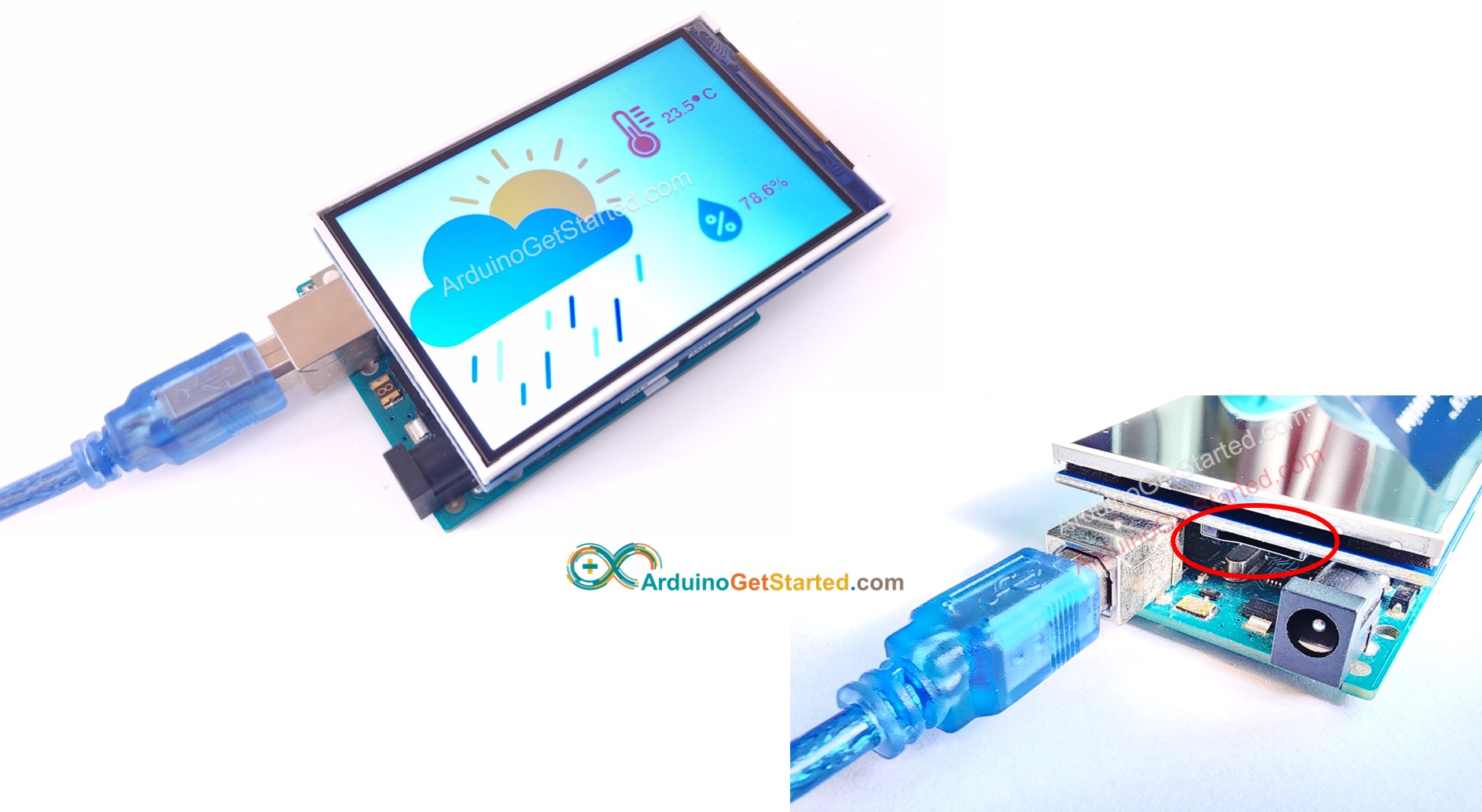 Arduino TFT-LCD Verdrahtungsdiagramm