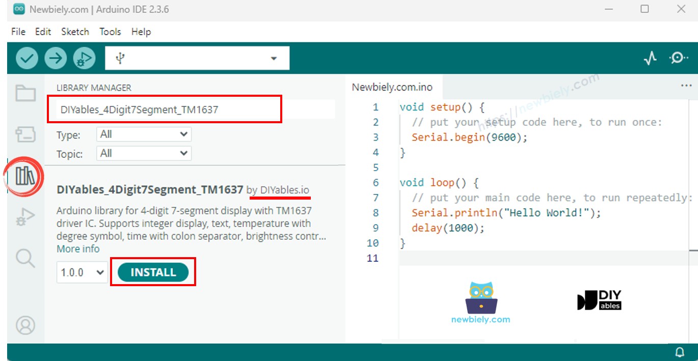 Arduino-Bibliothek für TM1637 4-stellige 7-Segment-Anzeige