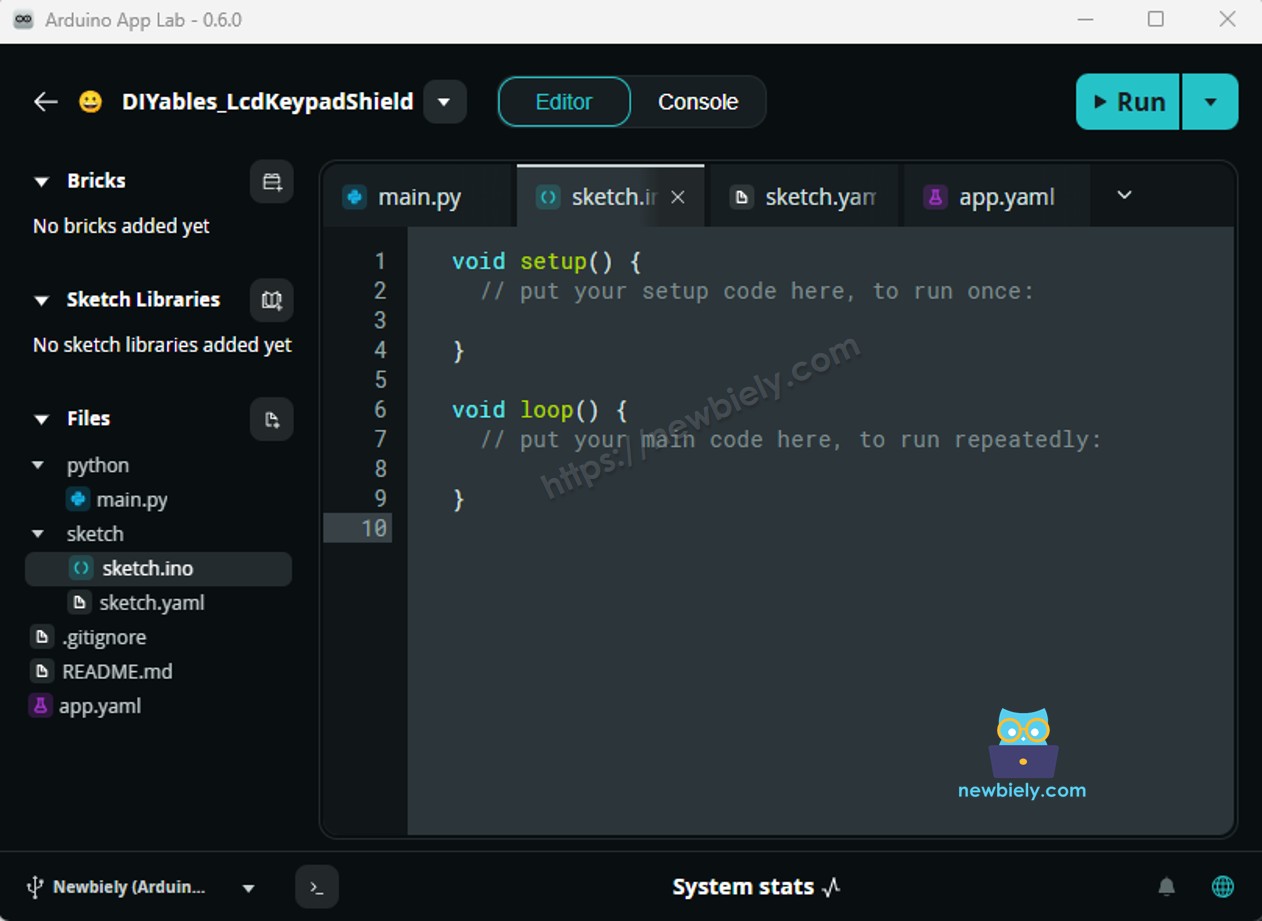 Arduino App Lab App-Ordner und Dateien auf Arduino UNO Q