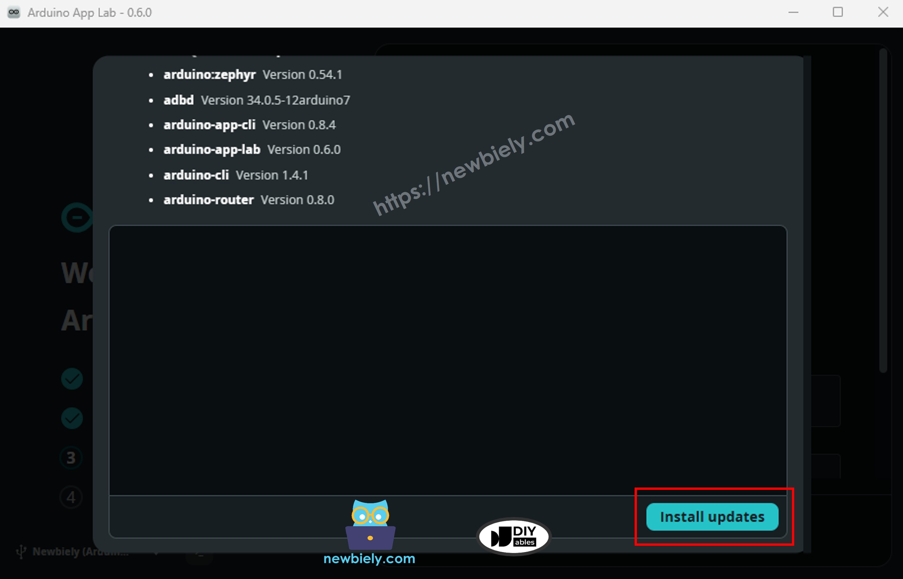 Arduino App Lab – Firmware-Update