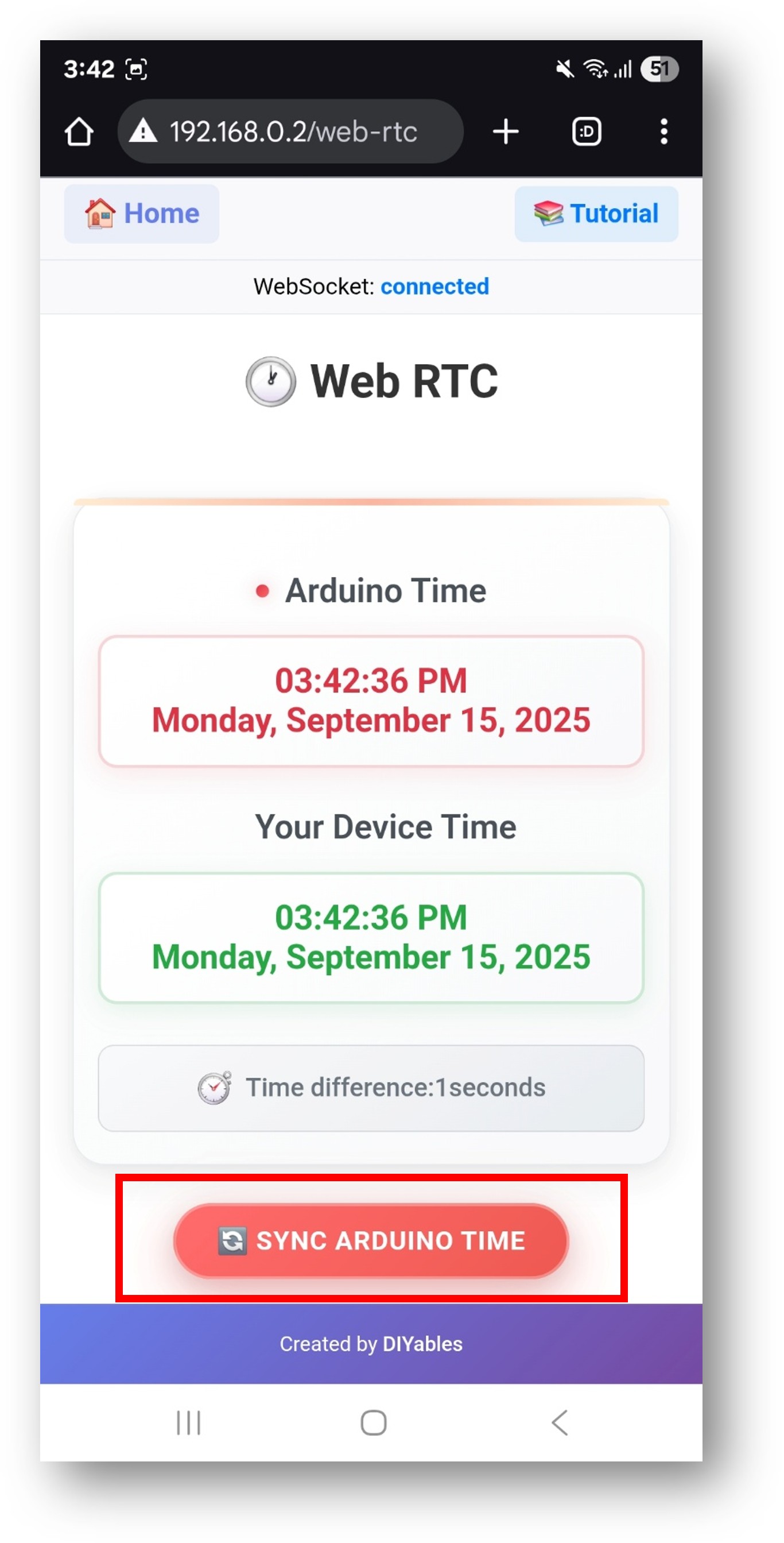 Arduino UNO R4 DIYables Web-App WebRTC-App