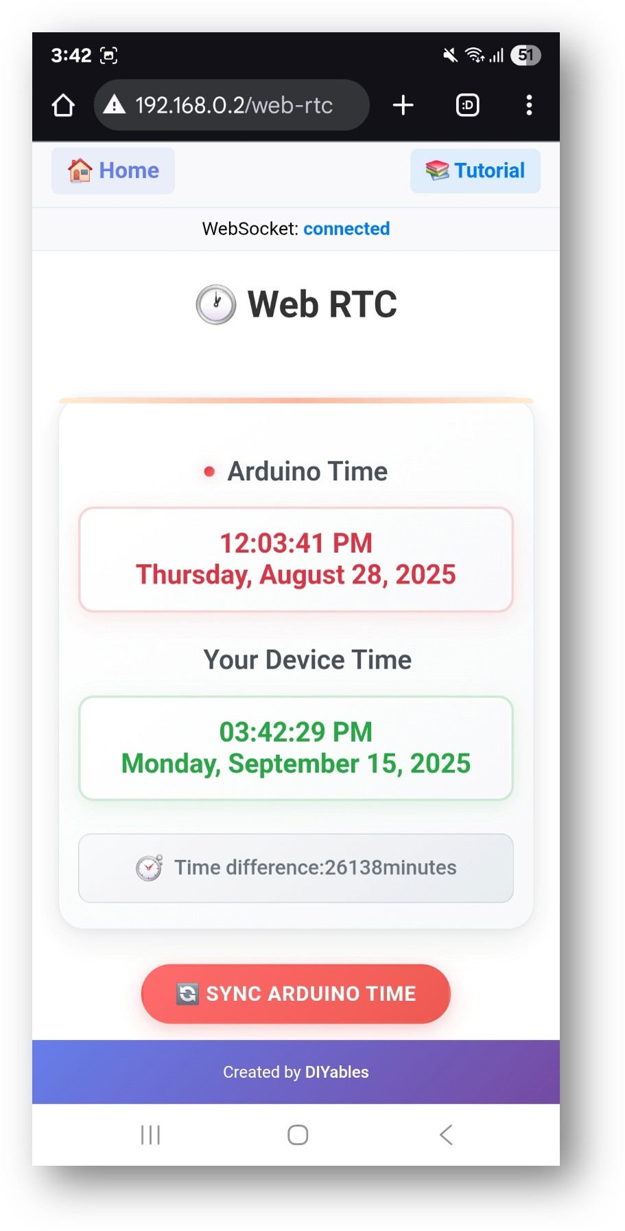 Arduino UNO R4 DIYables Web-App WebRTC-App