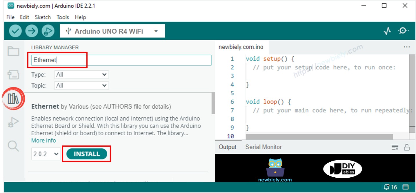 Arduino UNO R4 Ethernet-Bibliothek