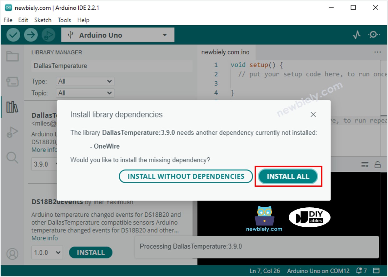 Arduino UNO R4 OneWire-Bibliothek