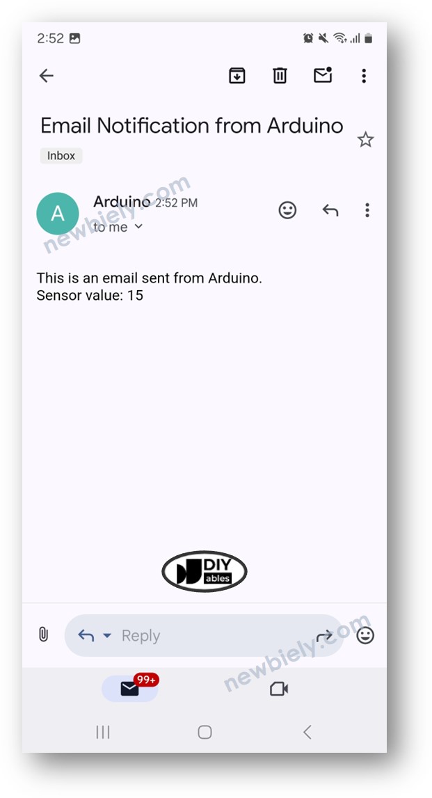 Arduino UNO R4 sendet eine E-Mail.