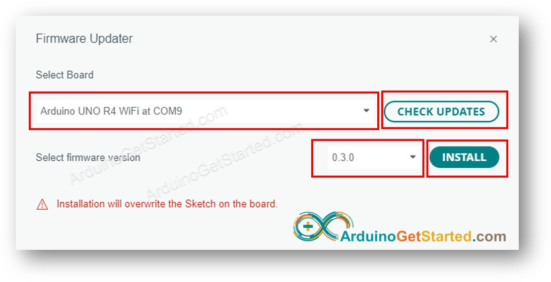 Arduino Uno R4 WiFi Firmware-Update