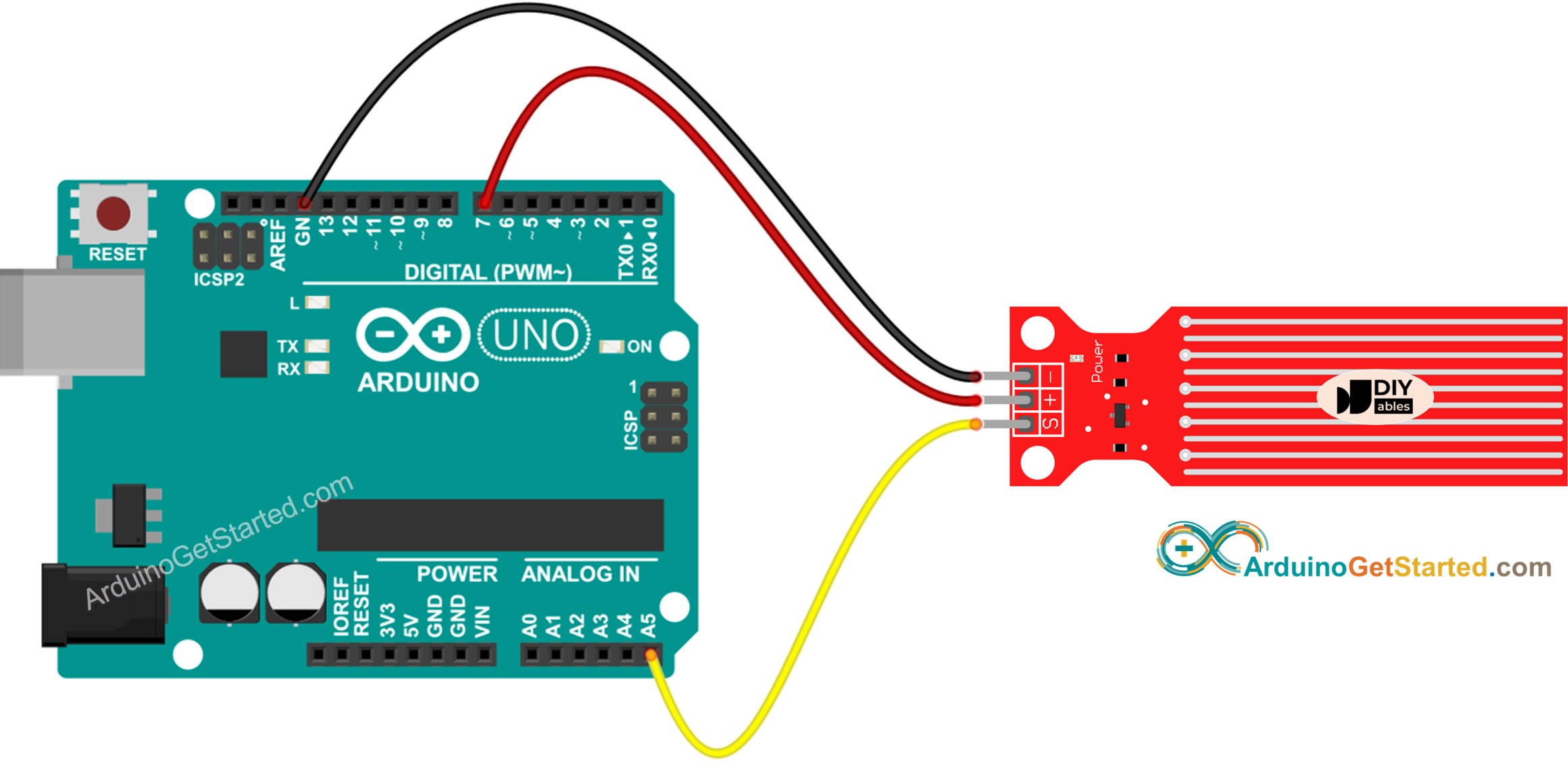 Arduino-Wassersensor-Schaltplan