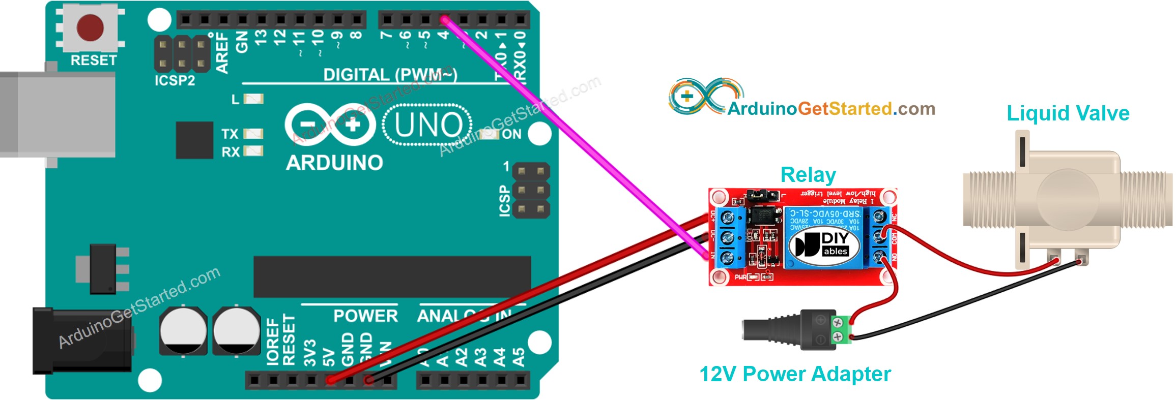 Arduino-Wasserventil-Schaltplan