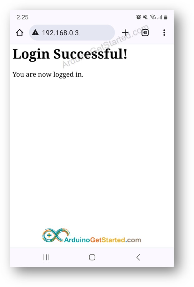 Arduino-Webseiten-Login