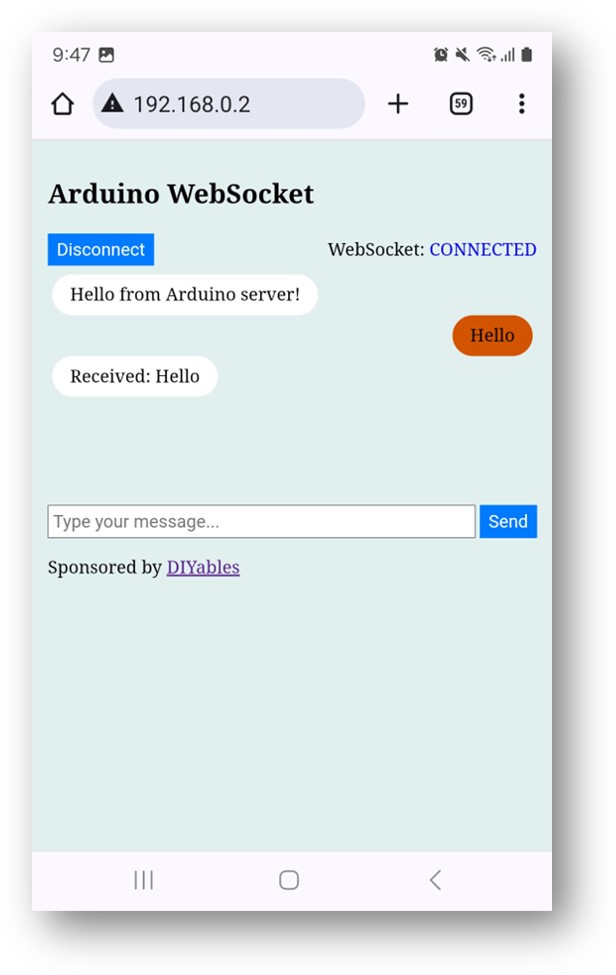 Arduino WebSocket-Chat-Server
