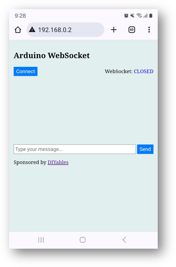 Arduino WebSocket Webbrowser