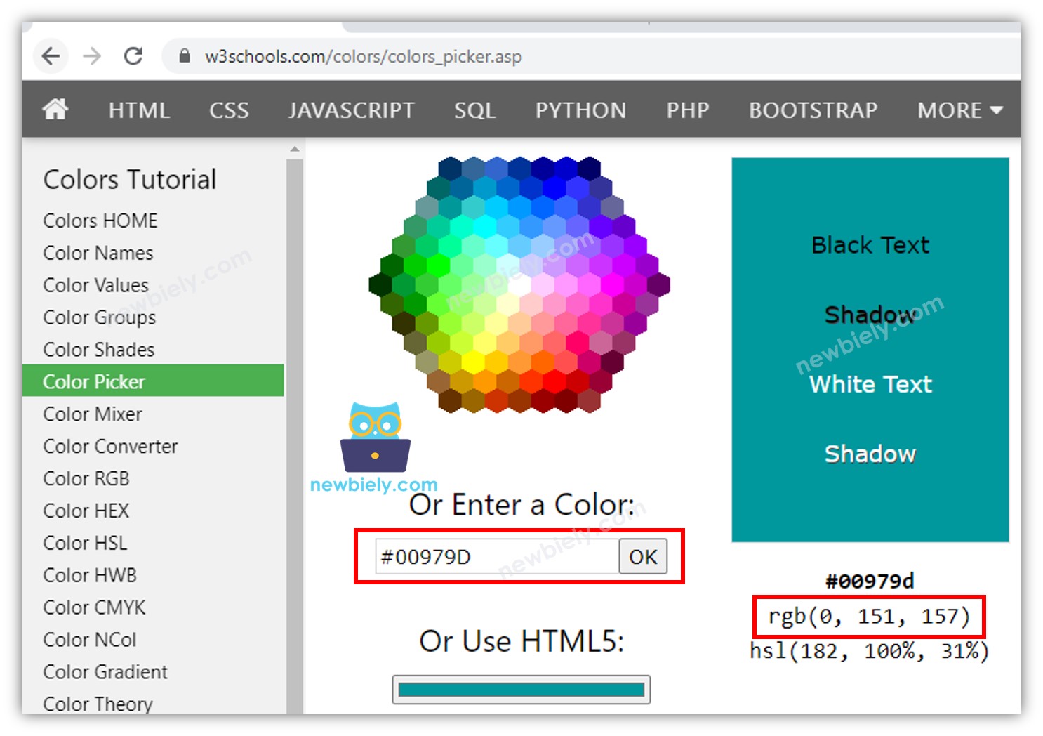 RGB-LED-Farbwähler