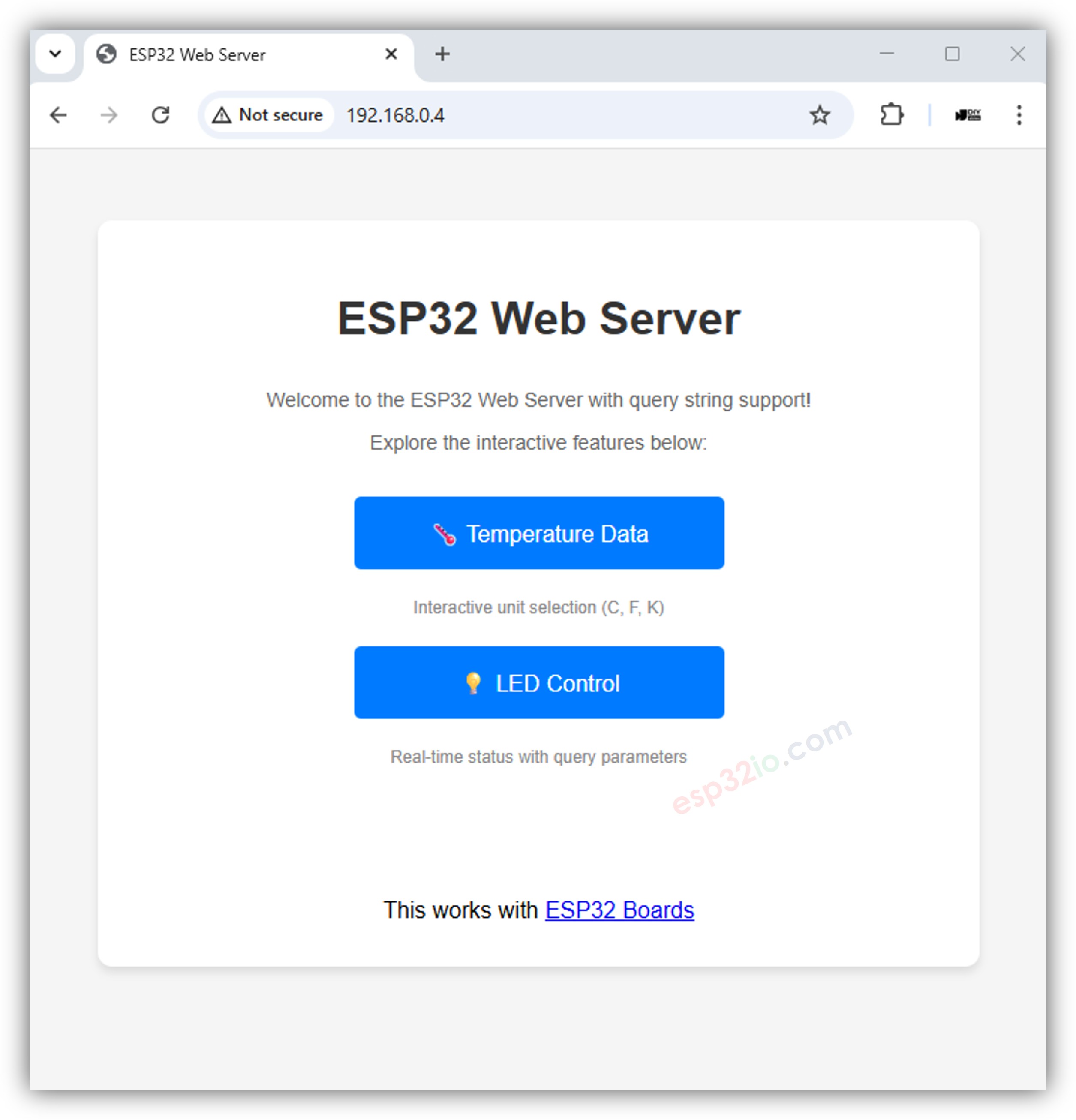ESP32 Webserver Abfragezeichenfolgen